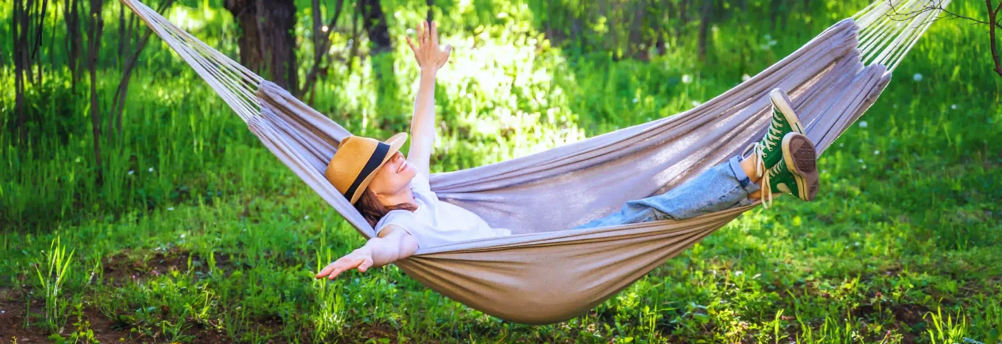 woman in a hammock